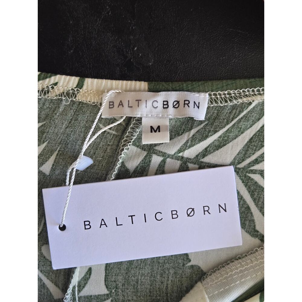 Baltic Born NWT Womens Olive Green Tropical Halter, Open Back Maxi Dress; Med - Picture 3 of 12